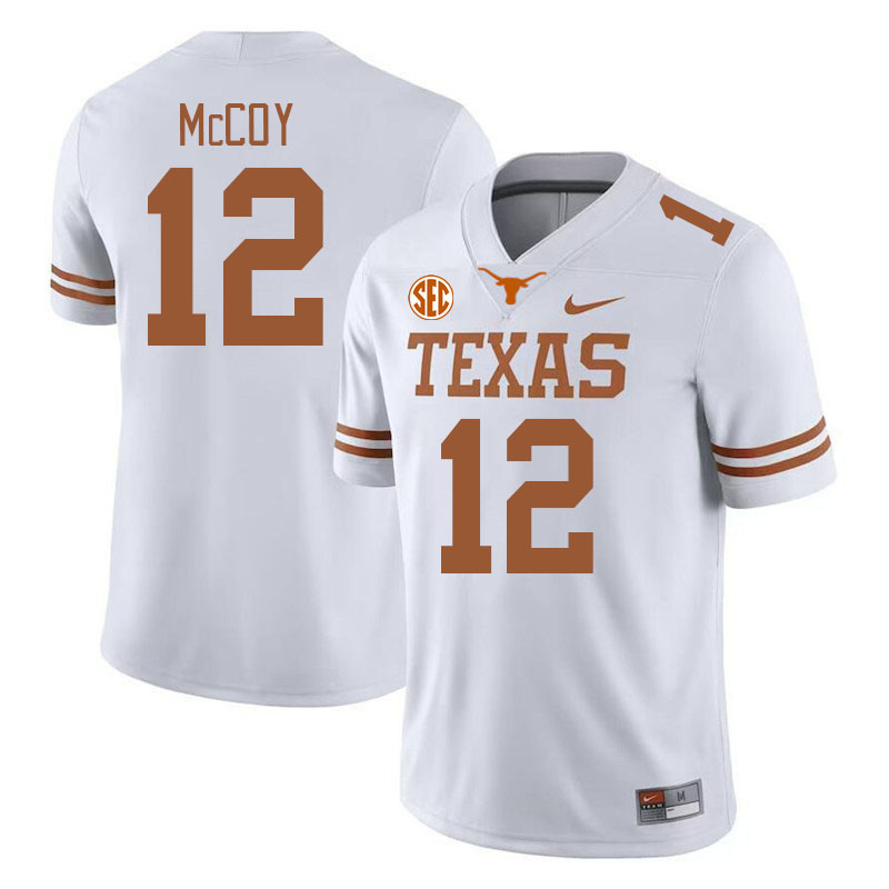 # 12 Colt McCoy Texas Longhorns Jerseys Football Stitched-White
